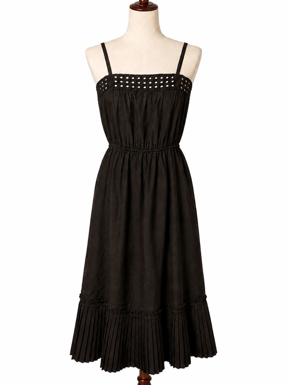 Bitten by Sarah Jessica Parker black easy dress with lattice lace bodice trim 12